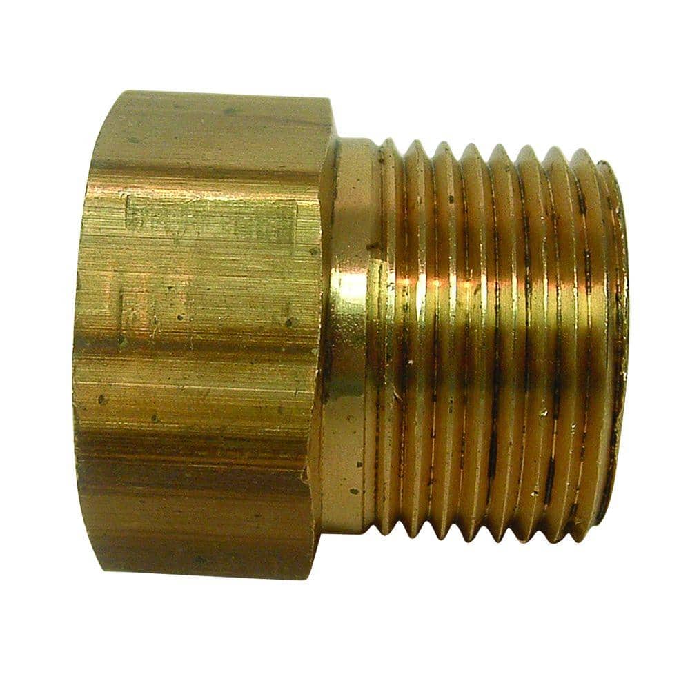 Brass Thread Adapter fits 3/4"  NPSM threads Adapts them to 1-1/4" NPSM 