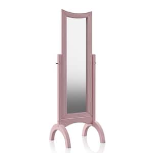 Large Pink Wood Tilting Modern Mirror (59.25 in. H X 19.25 in. W)