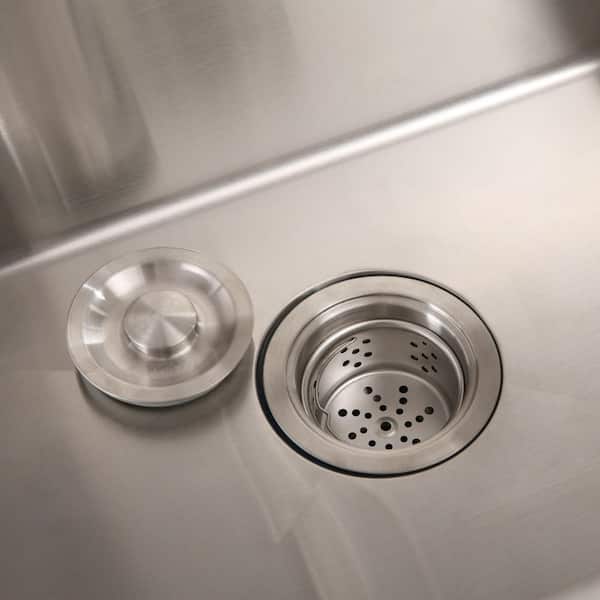 Flynama 24 in. D x 18.30 in. W Drop-In/Undermount Sink in Silver