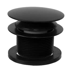 1-1/2 in. NPSM Coarse Thread Mushroom Tip-Toe Bathtub Drain Stopper, Matte Black