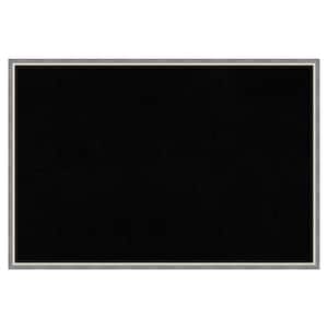 Theo Grey Narrow Wood Framed Black Corkboard 37 in. x 25 in. Bulletine Board Memo Board