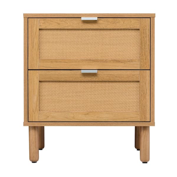 Sango Orre 16 in. Brown 2-Drawer Nightstand (19.7 in L X 15.75 in W X 22.6 in H)