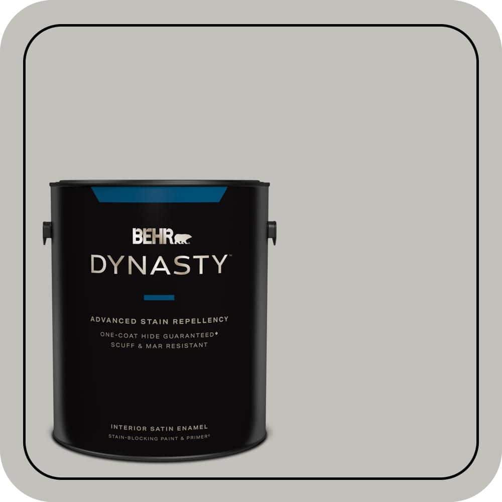 1 gal. #QE-50 Gull Gray Satin Enamel Interior Stain-Blocking Paint and Primer price history on PriceWatchPro