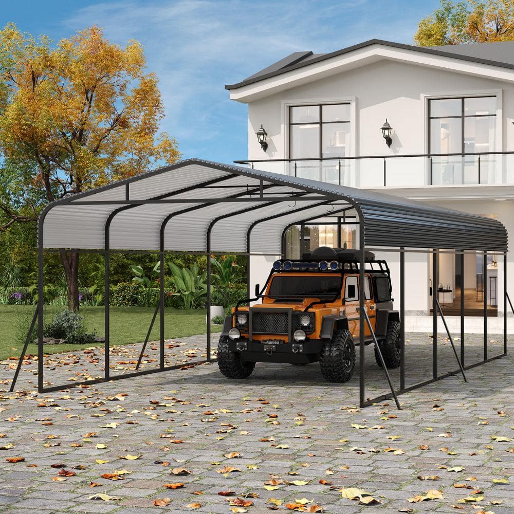 13x26 FT Metal Carport, Galvanized Steel Roof, Reinforced Base, SUV/Truck/Boat price history on PriceWatchPro