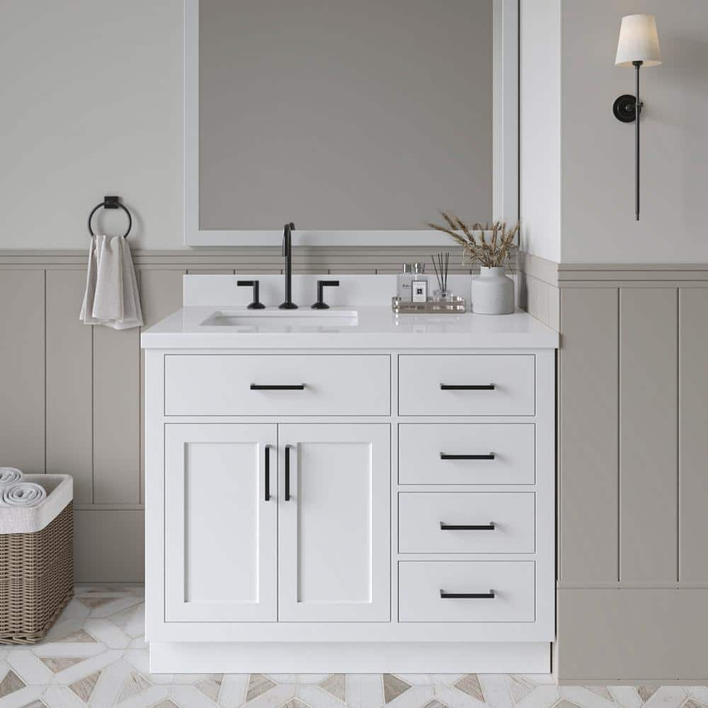 Reviews for ARIEL Hepburn 43 in. W x 22 in. D x 36 in. H Bath Vanity in ...