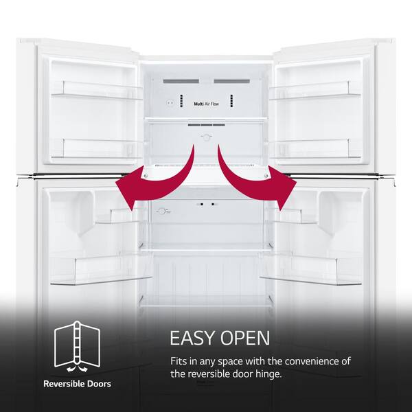 LG 18 cu. ft. Top Freezer Refrigerator in White LT18S1100W - The