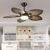 Kviflon 44 in. Black Retro Ceiling Fan with LED & Remote