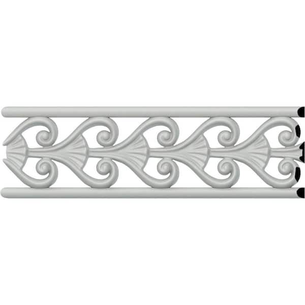 Ekena Millwork SAMPLE - 3/8 in. x 12 in. x 3 in. Polyurethane Hamilton Pierced Panel Moulding