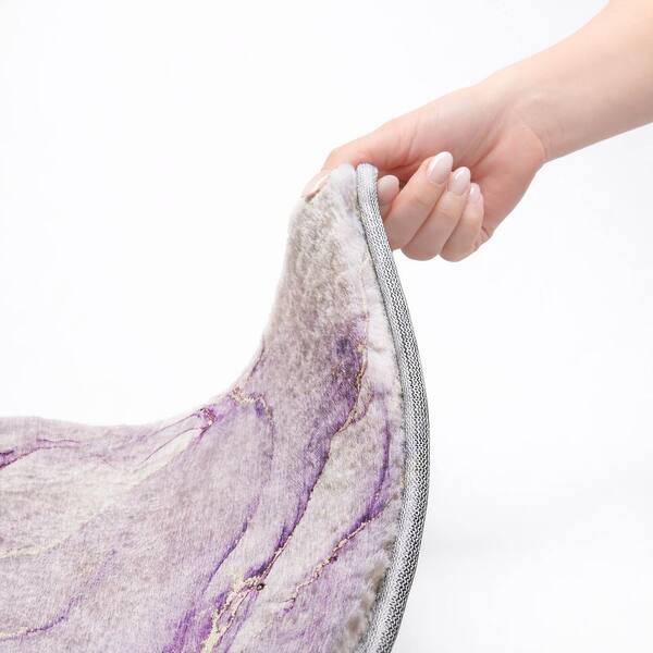 Dream Shag Premium Machine Washable Abstract ADS516 Purple 9 ft. x 12 ft. Area Rug