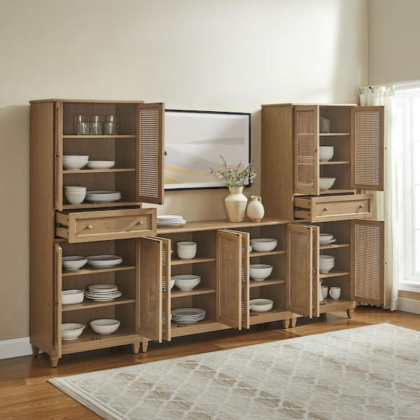 CROSLEY FURNITURE Katia Driftwood MDF Buffet with Pantries