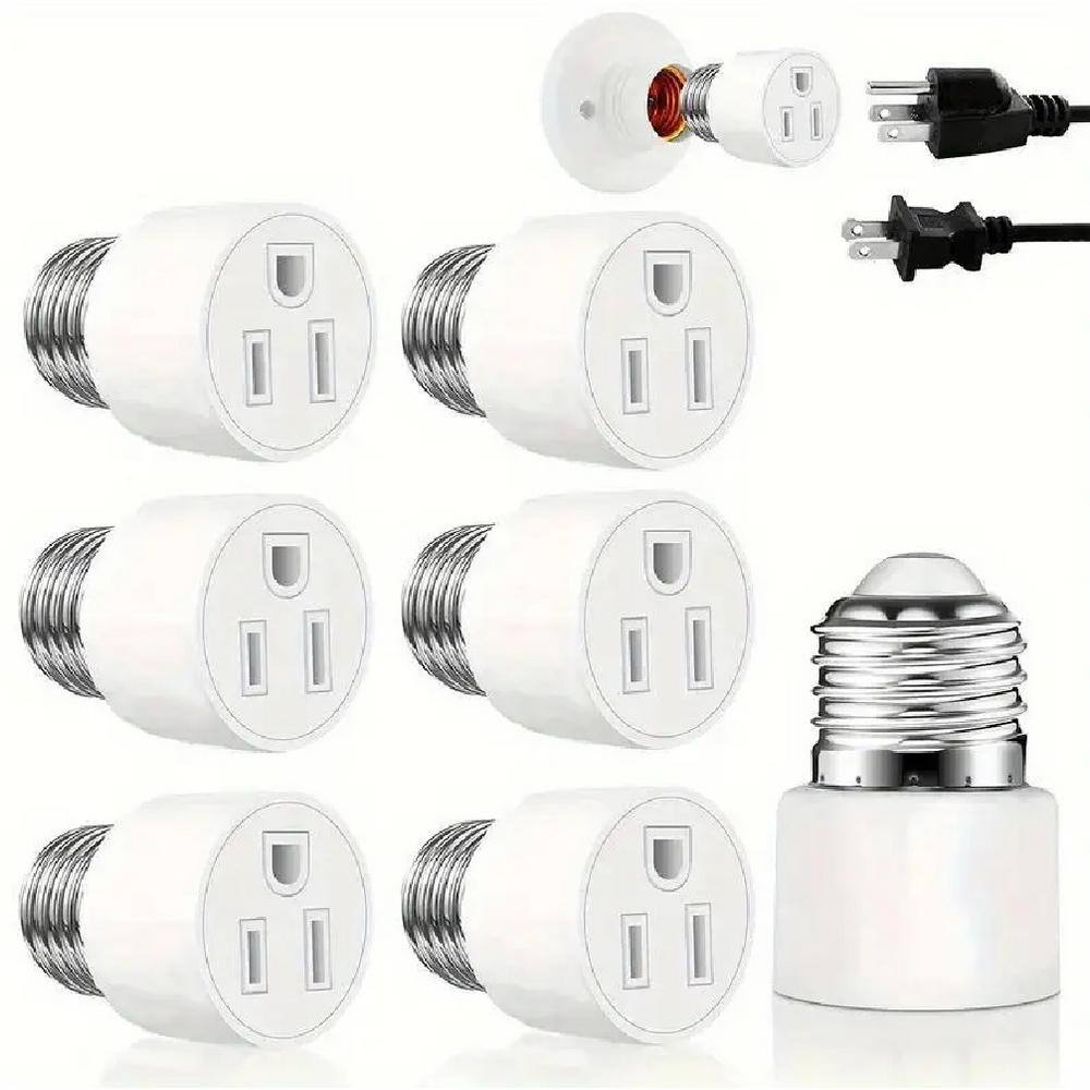 Reviews for Etokfoks 6Packs E26/E27 3 Prong Light Socket To Plug