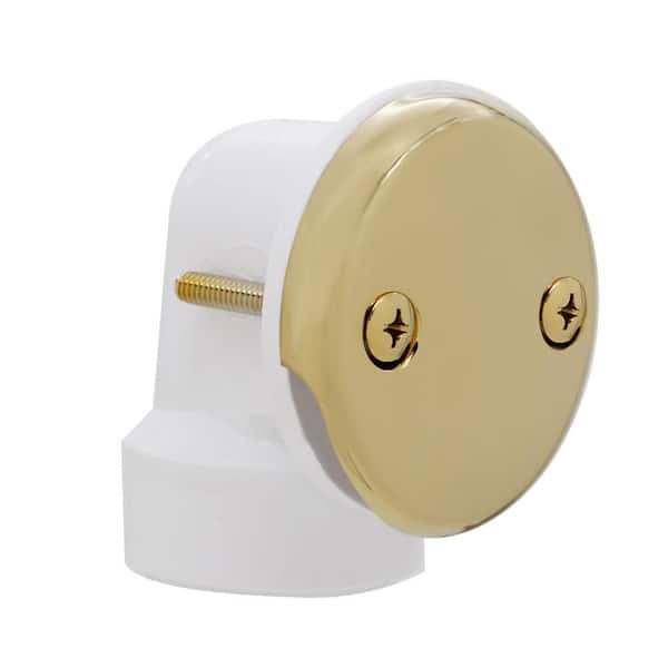 VILLCASE Bathtub Overflow Drain Cover – Stainless Steel, Golden Finish, Universal Fit, Screw Mounted, 3.14'' X 0.47''