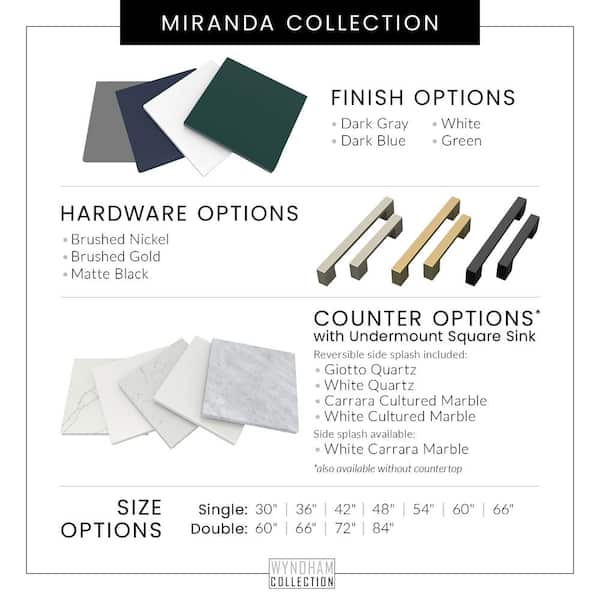 Wyndham Collection Miranda 48 in. W x 22 in. D x 33.75 in. H