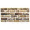 Dundee Deco Falkirk Uffcott 39.4 in. x 19.7 in. Light Brown Faux Brick ...