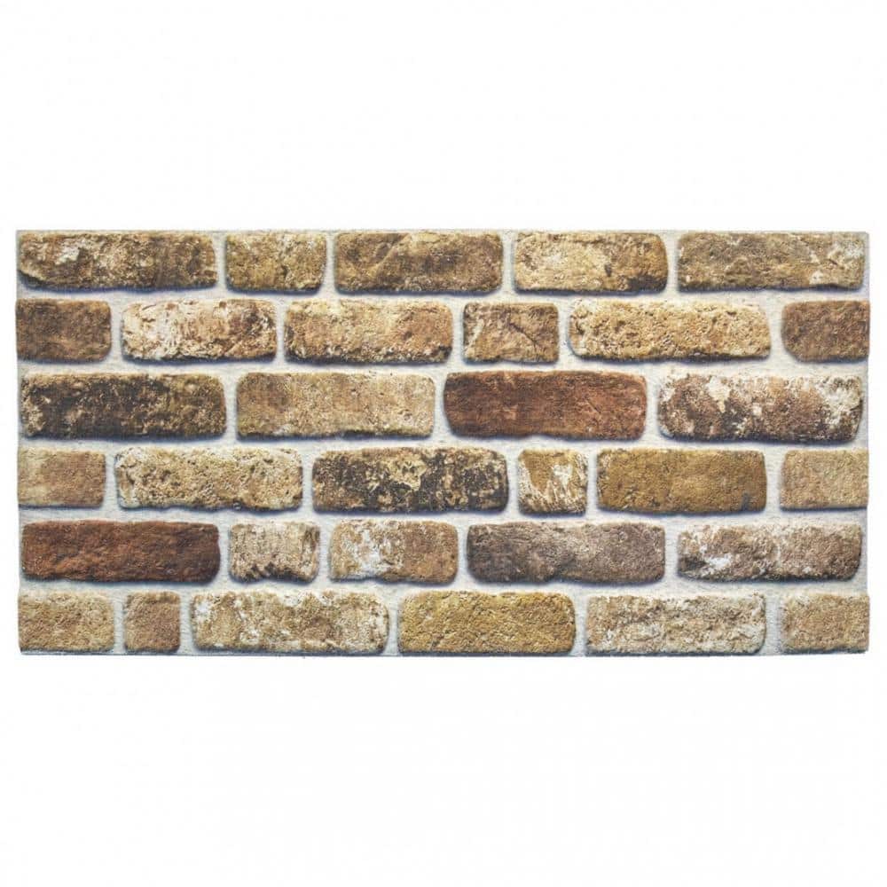 10 Pieces Of 3d Self-Adhesive Tile, Stone Brick Wall, Soft Foam Board,  Wallboard Peeled Off And Adhered To Reddish Brown, Self-Adhesive Waterproof