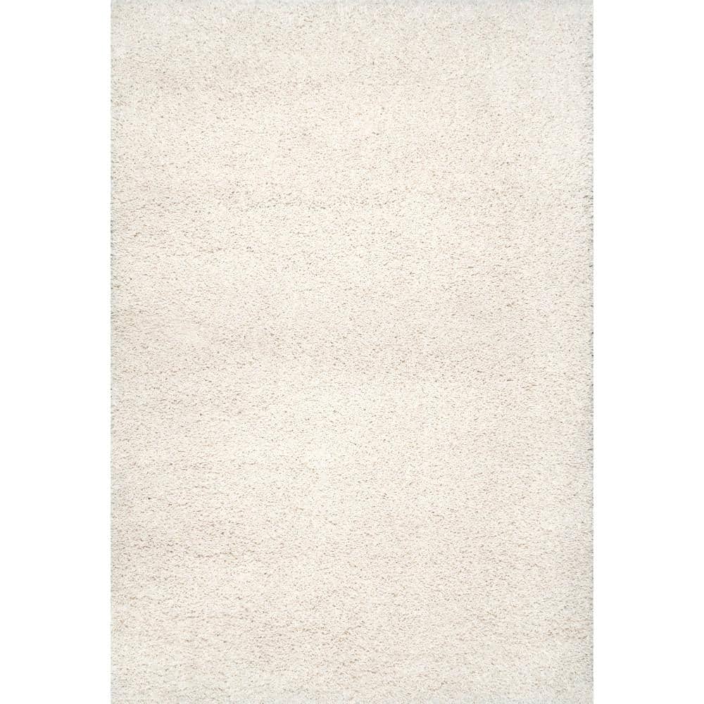 nuLOOM Haisley Casual Shag Beige 9 ft. x 12 ft. Modern Area Rug OZUS01B ...