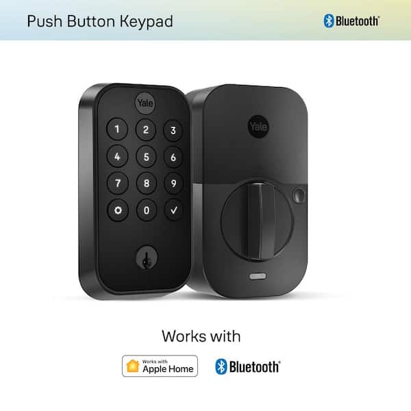 Assure Lock 2; Smart Door Lock with Bluetooth and Pushbutton Keypad; Black Suede