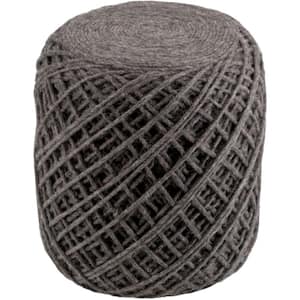 Nomiki Charcoal Accent Pouf