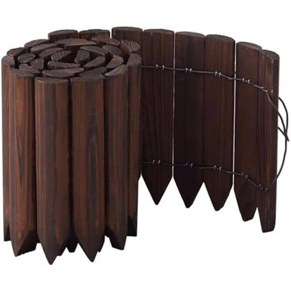 Justincity GHWIE 2 in. Fir Wood Garden Fence Decorative Landscape