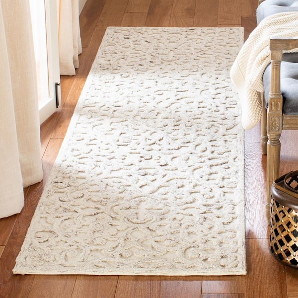 Trace Camel/Ivory 2 ft. x 10 ft. Distressed Floral Runner Rug