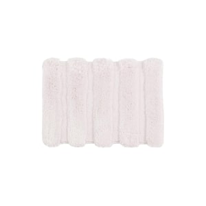 Tufted Pearl Channel 17 in. x 24 in. Blush Polyester Rectangle Bath Rug