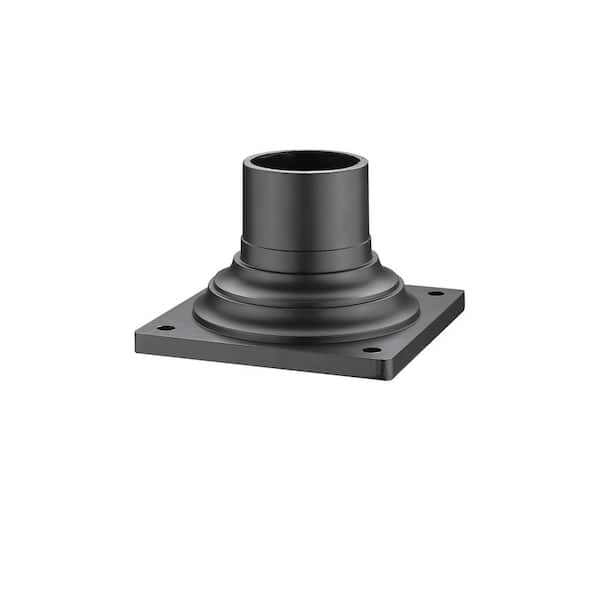 Unbranded Outdoor Deep Bronze Aluminum Pier Mount Base with Standard Fitter Diameter and 3-Year Limited Warranty
