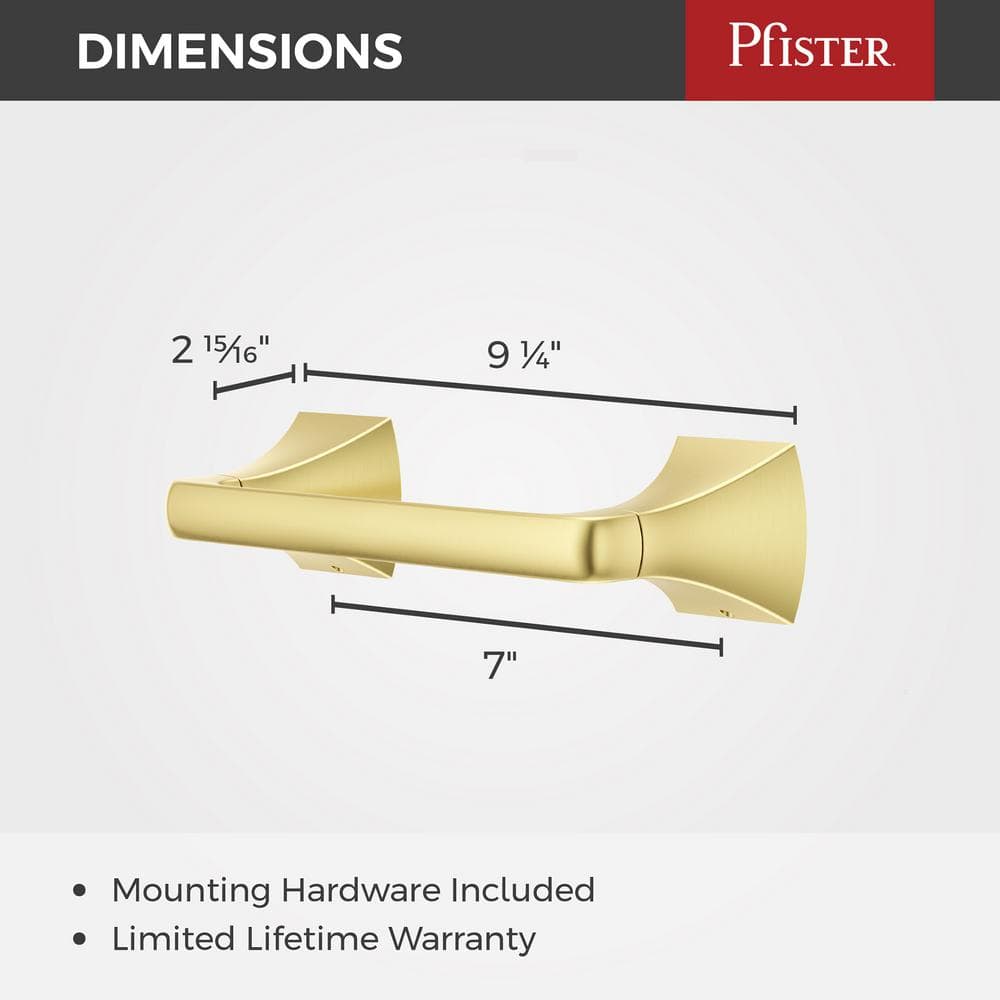 Bruxie Brushed Gold Wall Mounted Toilet Paper Holder