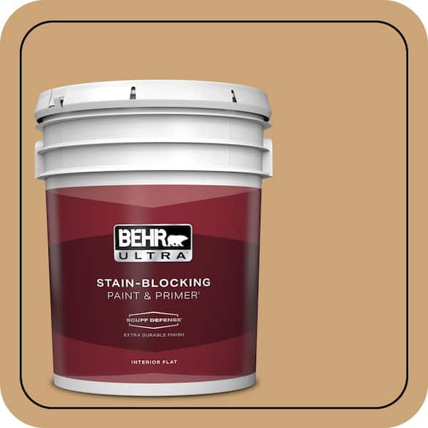 BEHR ULTRA 5 gal. Home Decorators Collection #HDC-AC-13 Butter Nut Extra-Durable Flat Interior Paint & Primer