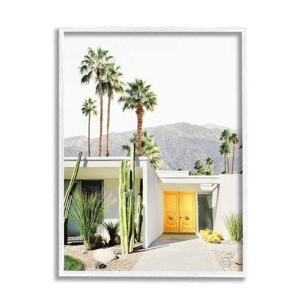 Stupell Industries Palm Springs House Photography by Sisi and Seb 1-Piece White Framed Architecture Giclee Art Print 20 in. x 16 in.