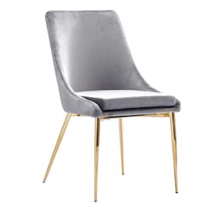 Taylor Gray Side Chairs with Gold Legs (Set of 2)