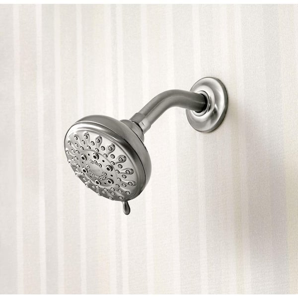 Banbury 5-Spray 4 in. Single Wall Mount Fixed Shower Head in Spot Resist Brushed Nickel
