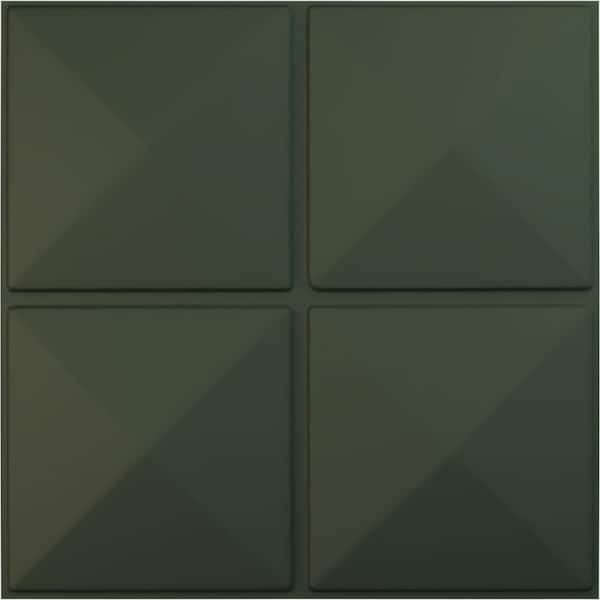Ekena Millwork 19 5/8 in. x 19 5/8 in. Richmond EnduraWall Decorative 3D Wall Panel, Satin Hunt Club Green (12-Pack for 32.04 Sq. Ft.)