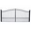 ALEKO London Style 14 Ft. X 6 Ft. Black Steel Dual Driveway Fence Gate ...