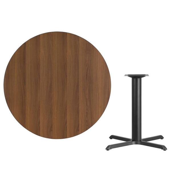 Flash Furniture 42 Round Table Top w/Natural or Walnut Reversible Laminate Top 