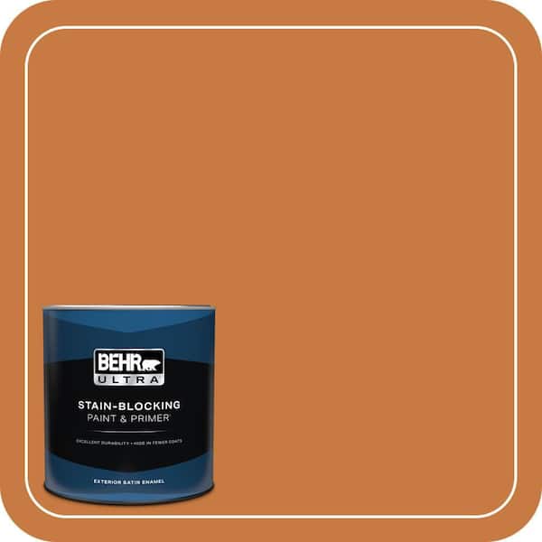 BEHR ULTRA 1 qt. #M230-7 Rumba Orange Satin Enamel Exterior Paint & Primer