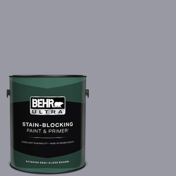 BEHR ULTRA 1 gal. #N540-4 Silhouette Semi-Gloss Enamel Exterior Paint & Primer