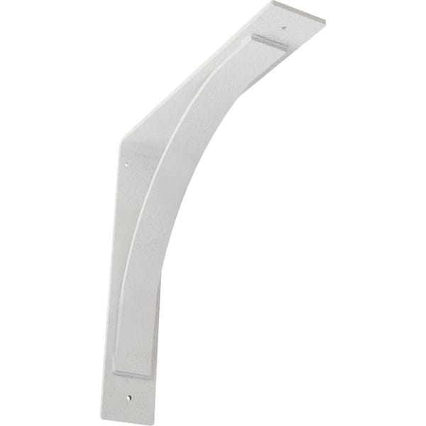 Ekena Millwork 3 in. W x 16 in. H x 16 in. D Hammered White Morris Steel Bracket
