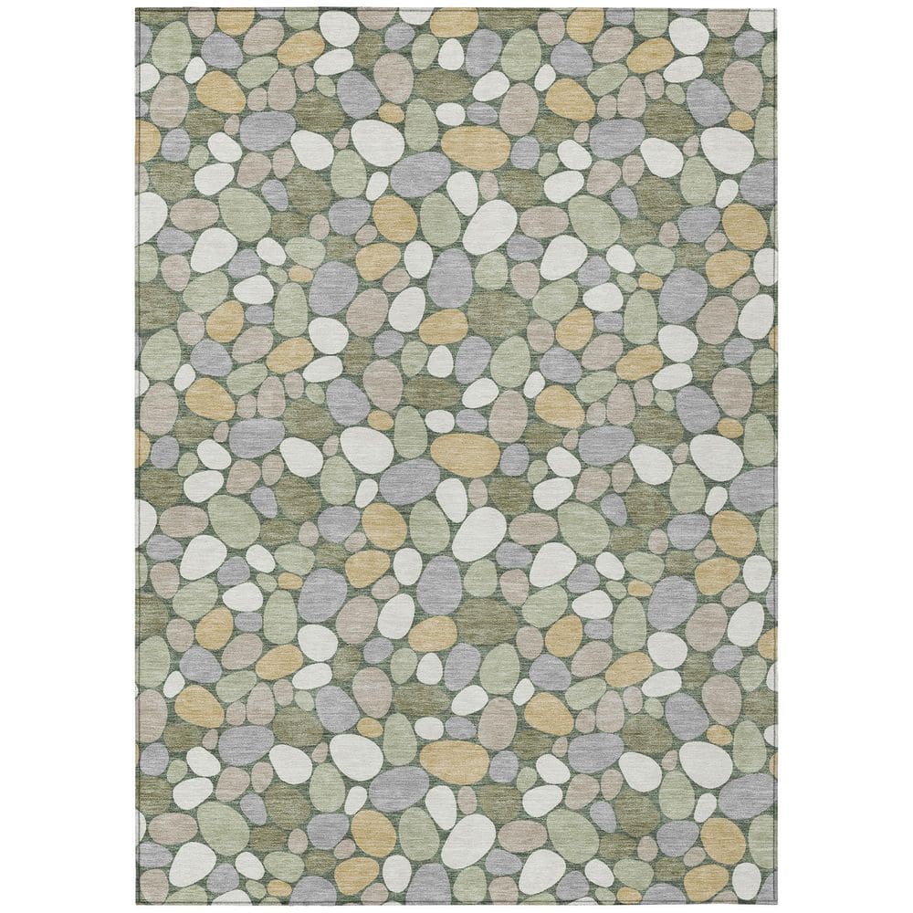 Chantille Machine Washable Indoor/Outdoor Abstract ACN2817 Basil 5 ft. x 7 ft. 6 in. Area Rug price history on PriceWatchPro