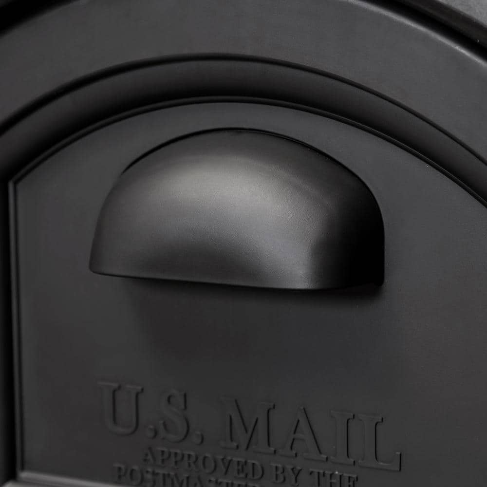 Onyx Black Extra Large Plastic Post-Mount Mailbox