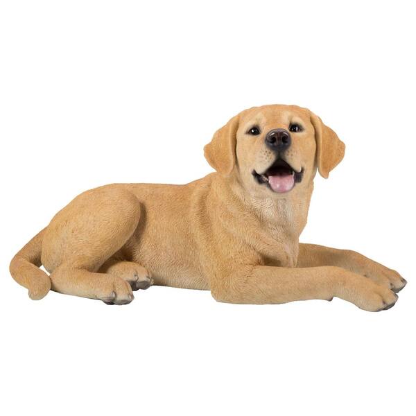 HI-LINE GIFT LTD. Yellow Labrador Lying Down Statue 87690 - The Home Depot