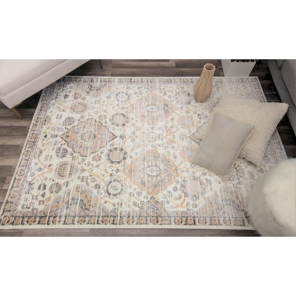 Lennox Sugar Cookie Beige 7 ft. x 9 ft. Area Rug