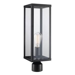 Oxford 1-Light Black Outdoor Lamp Post Light with Clear Glass
