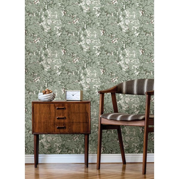 Green Ardian Matte Vinyl Peel and Stick Wallpaper