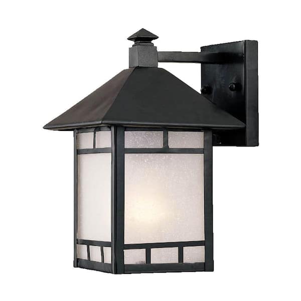 Acclaim Lighting Artisan Collection 1-Light Matte Black Outdoor Wall Lantern Sconce