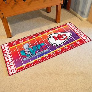 Kansas City Chiefs Super Bowl LVII Champions Red Field Runner Rug - 30in. x 72in.