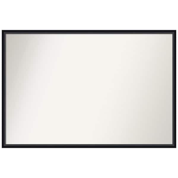 Amanti Art Lucie Black 37 in. W x 25 in. H Rectangle Non-Beveled Wood Framed Wall Mirror in Black