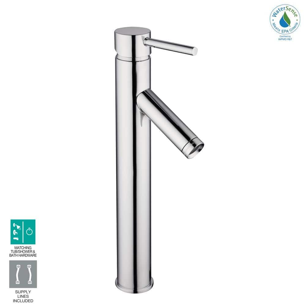 Polished Chrome Single Handle Vessel Sink Faucet