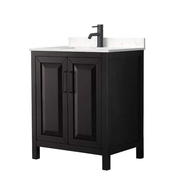 Daria 30 in. W x 22 in. D x 35.75 in. H Single Bath Vanity in Dark Espresso with Carrara Cultured Marble Top