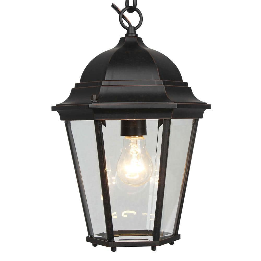 Junjie 1-Light Black Outdoor Chandelier