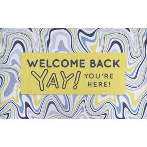 BENISSIMO Welcome Back Handwritten 20 in. x 31.5 in. Door Mat MM-20X32-HWRT  - The Home Depot